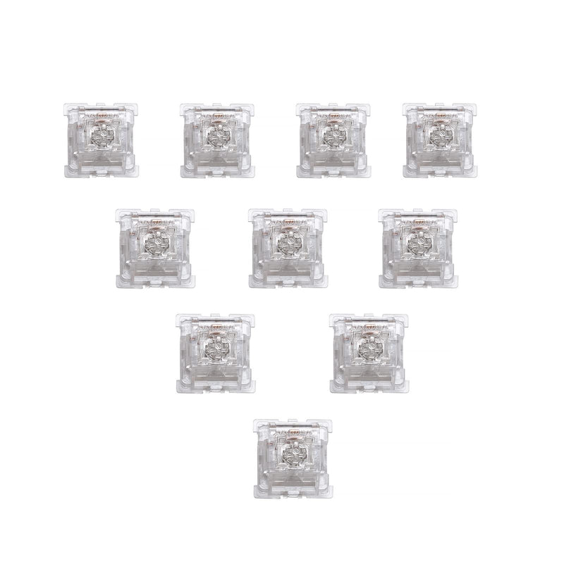 GK GAMAKAY Linear Mechanical Keyboard Switch, 35Pcs/Pack Crystal Switch 3 Pin Switches for LK67 CK61 CK68 DIY Mechanical Gaming Keyboards (Crystal Switch)