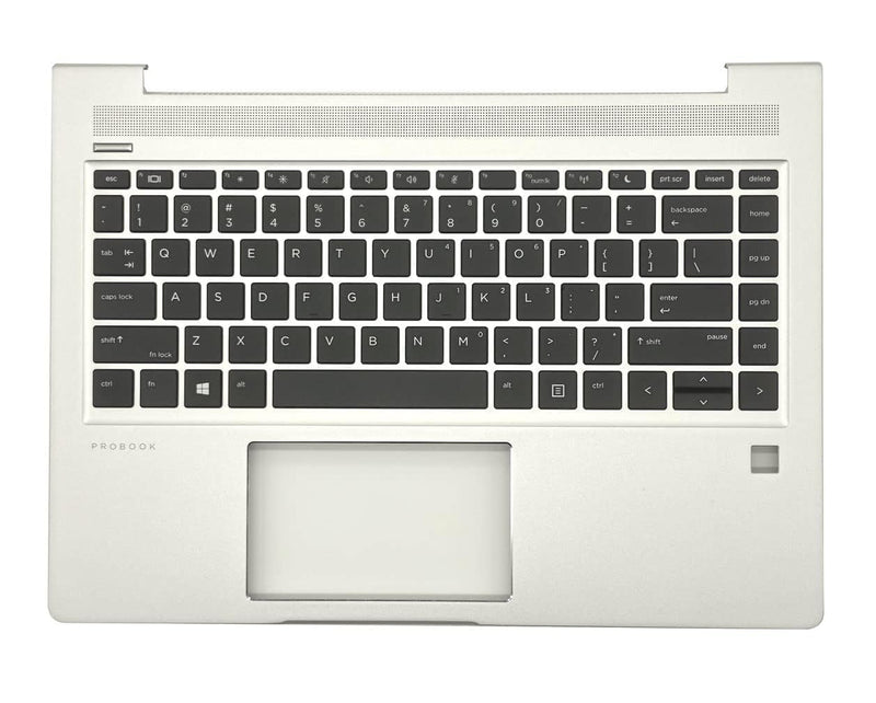 Replacement for HP Probook 440 445R G6 440 445 G7 Laptop Upper Case Palmrest with Non-Backlit Keyboard Assembly L44589-001 L65225-001 Sliver