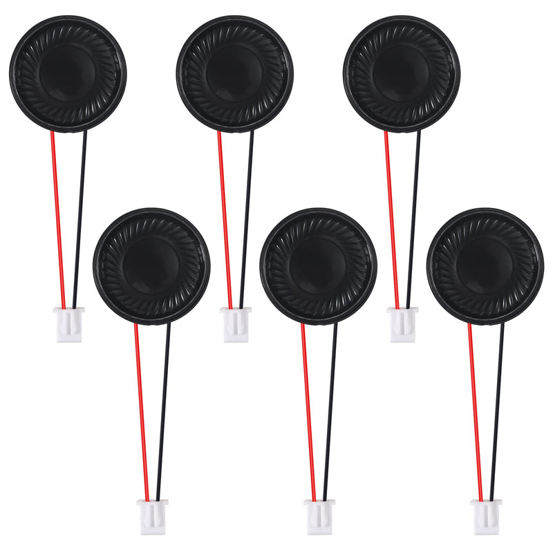 6Pcs 8 Ohm 2W Speaker 8ohm Round 28mm Loud Speakers Compatible with Small Loudspeaker Audio MP3 MP4 Player Speaker 2Pin - Black 6Pcs 8 Ohm 2W withTerminal