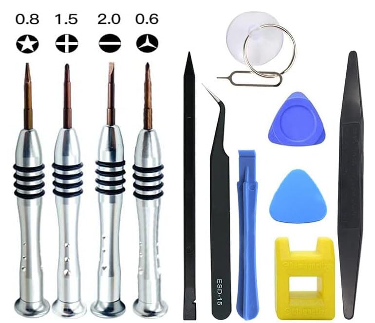 Screwdriver Repair Set Tool Cleaning Kit for Apple iPhone 5 6 6S 7 8 X XS XR SE 11 12 13 14 15 Plus Pro Max mini ipod,ipad,Mobile cell phones,Switch,watch,Glasses,Camera,Tablet,etc