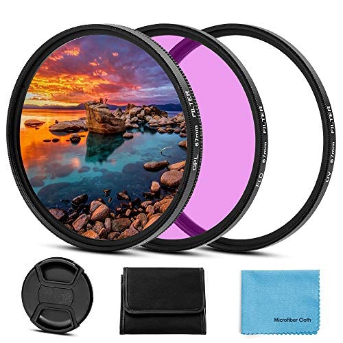 Sedremm 67mm Filter Kit Universal UV CPL FLD Filter Set with UV Protection, Circular Polarizing, Fluorescent Filter and Lens Cap Replacement for Canon, Nikon, Sony, Pentax, Olympus, Fuji Camera 67