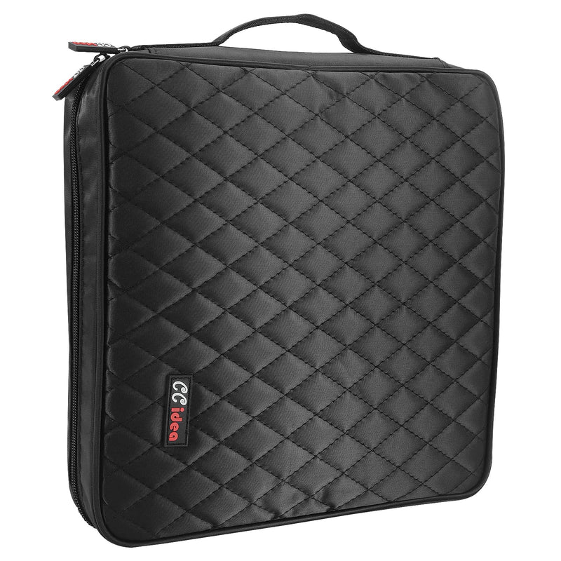 CCidea 200 Capacity CD/DVD Case Holder Portable Wallet Disc Storage Binder Nylon CD Bag for Car, Home, Travel Carrying Protector Organizer (200-Black) 200-Black
