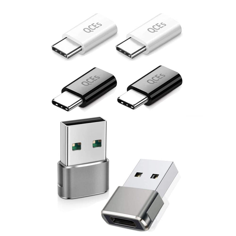 USB C Female to USB Male Adapter 2Pack and Micro USB to USB C Adapter 4Pack