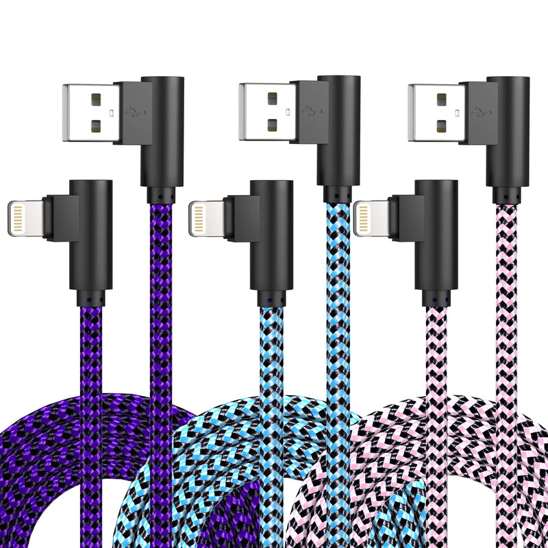 [AUSTRALIA] - iPhone Charger Cord Lightning Cable 10 ft 3 Pack iPhone Charging Cable Long iPhone 11 Charger 10ft [Apple Certified] Nylon Braided Fast Charging for 13 mini/13/12/11 Pro MAX/XR/XS/8/7/Plus/6S/SE/iPad… 