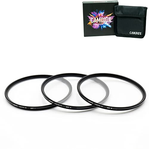 Cinepro Mist Soft Diffusion 1/2 1/4 1/8 CPRO Filter - PRO 3 pc Set Creative Cinematic Diffusion Effect for DSLR mirrorless Video Camera (52mm) 52mm