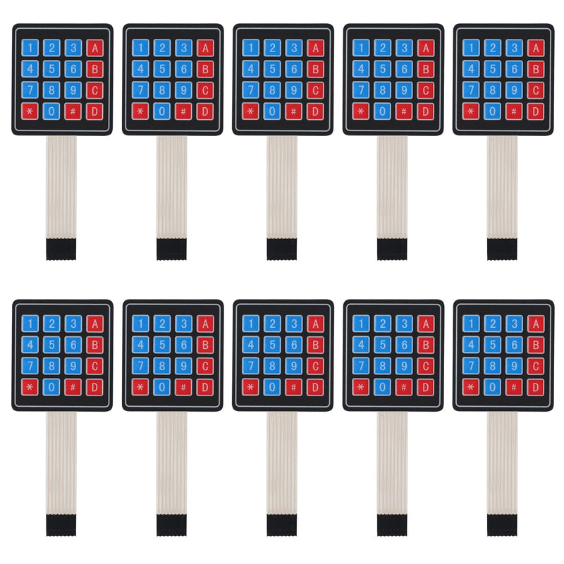 10pcs 4x4 Matrix Array Membrane Switch Keypad Keyboard 16 Key Matrix Array Membrane Switch 8pin Keypad Keyboard Microcontroller