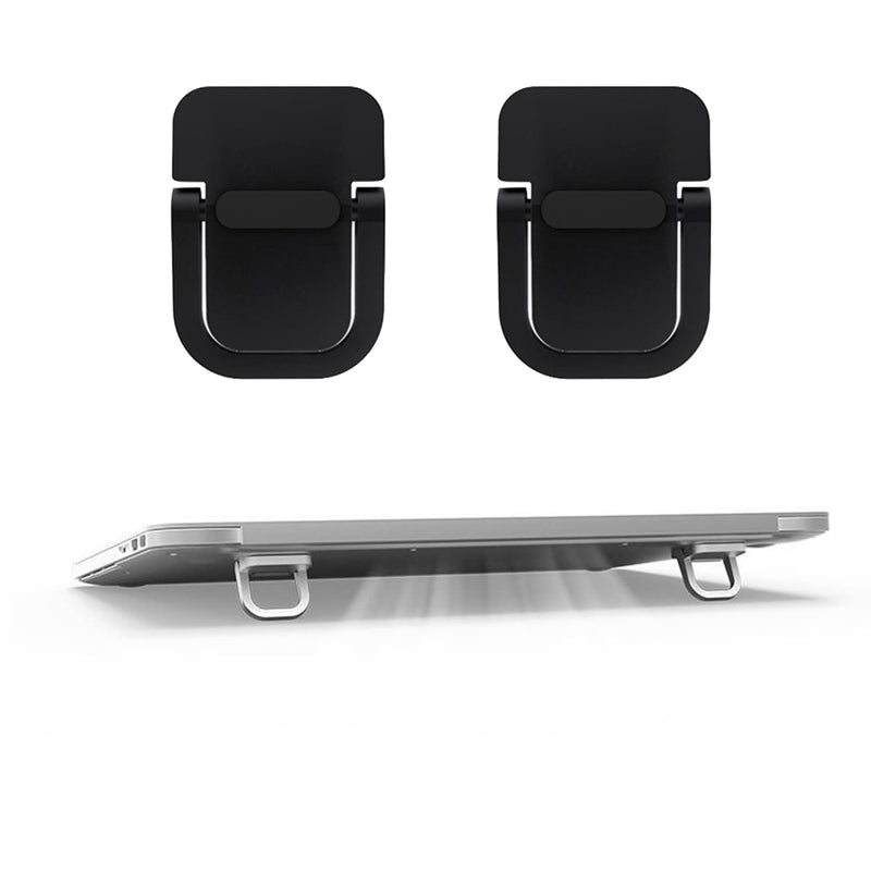 2pcs Keyboard Stands, Mini Laptop Stand for Desk, Portable Laptop Stand Compatible with MacBook Air Pro, Dell XPS, Lenovo, HP More. (Black)