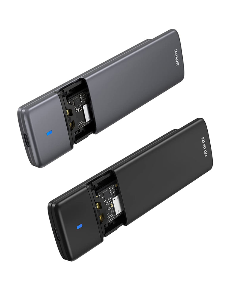 M.2 NVME NGFF SSD Enclosure Adapter Tool-Free, RTL9210B Chips, USB C 3.1 Gen 2 10Gbps NVME, 6Gbps SATA PCIe M-Key(B+M Key), Support UASP Trim for SSD Size 2230/2242/2260/2280