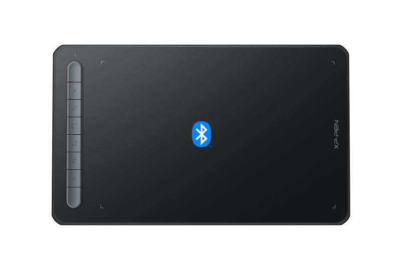 XPPen Drawing Tablet Deco MW Bluetooth Wireless Computer Graphics Tablet, Battery-Free X3 Stylus and 8 Shortcut Keys, Compatible with Chrome OS, Windows 7/8/10/11, Linux, Mac, Android (8x5 in, Black) 8.1 Inches-Wireless
