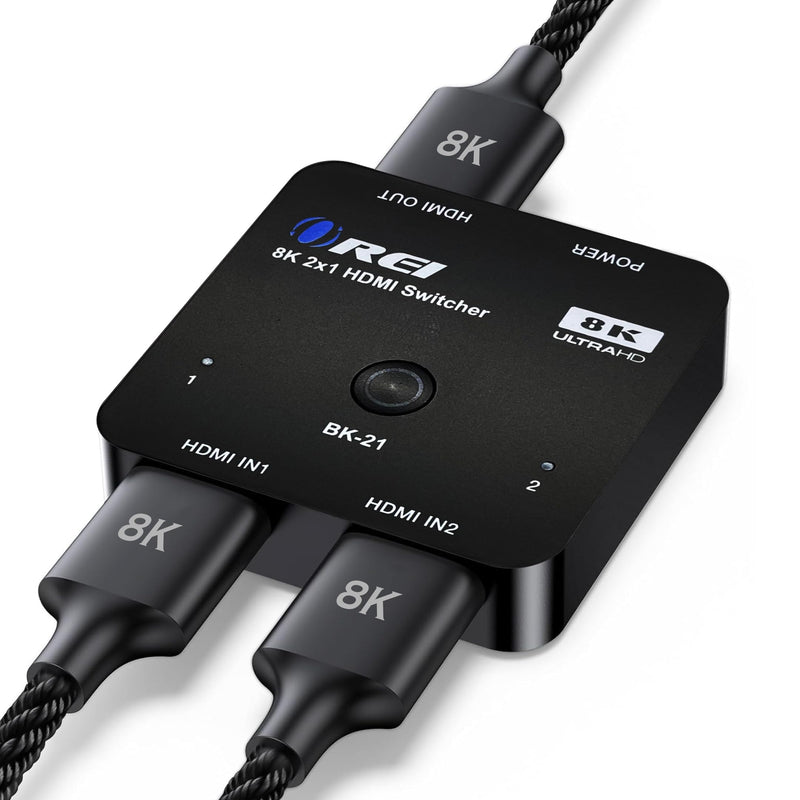 [AUSTRALIA] - OREI 8K 2x1 HDMI Switch 4K @ 120hz, Auto HDMI Selector 48Gbps High Resolution Switch Between 2 Inputs Prefect for Gaming, PS5, Xbox, HDR10, Dolby Vision 8K Switch 