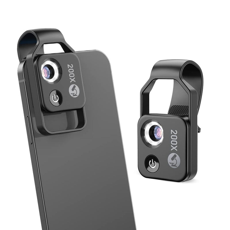 [AUSTRALIA] - APEXEL 200X Phone Microscope Lens, Nano Zoom Phone Micro Lens for iPhone Android with LED Light CPL Universal Clip, Nanozoom Mini Pocket Digital Microscope, Portable Smartphone Macro Lens Camera 