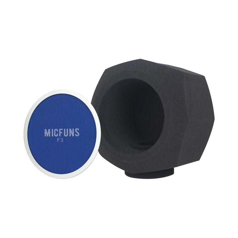 [AUSTRALIA] - Studio Microphone windscreen F3 Microphone Wind Shield Pop Filter for 1.77 inch-2.36 inch Vocal Isolation Booth Portable Studio Equipment, soundproof Cover（Blue） blue 
