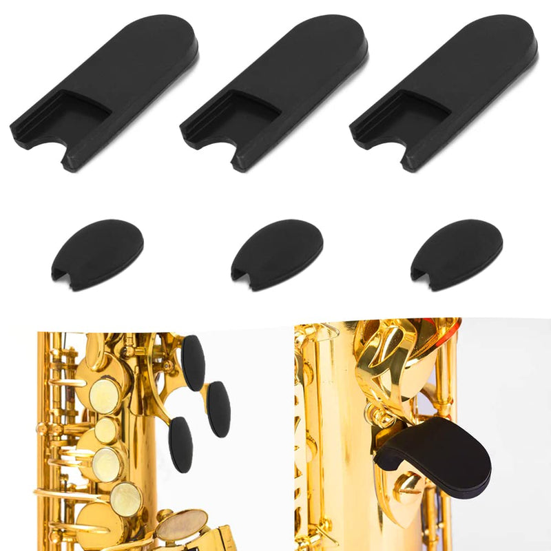 [AUSTRALIA] - 6 pcs Alto Saxophone Thumb Rest, findTop Saxophone Accessories, Clarinet Thumb Rest Cushion, Tenor Saxophone, Baritone Saxophone(Black) 
