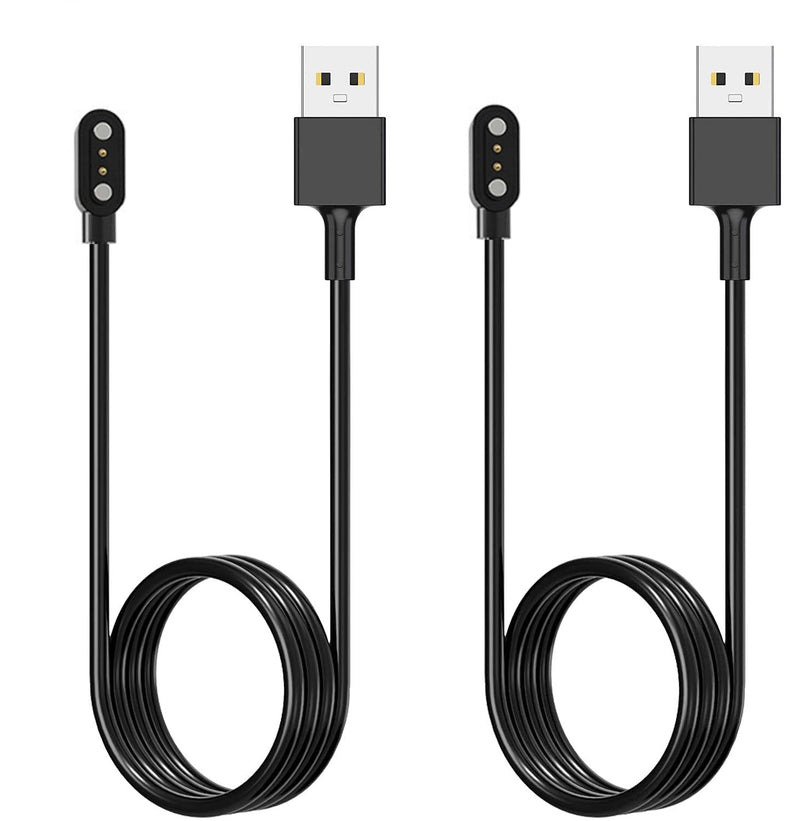 [2-Pack] 3.3FT Smart Watch Charger Magnetic USB Charging Cable for Letsfit Willful YAMAY VeryFitPro SW023 ID205L SW021 ID205U ID205S SW025 Uwatch 3S 3 2 2S