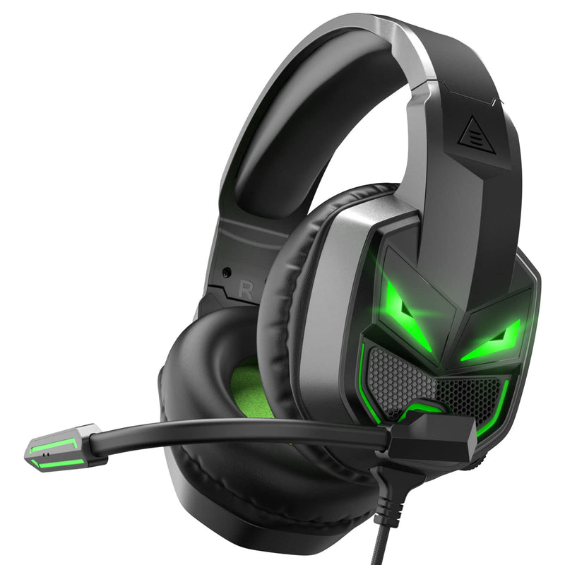 [AUSTRALIA] - EKSA Fenrir S Gaming Headset with Microphone, Noise Cancelling Mic, Comfortable Ear Pads, 50 mm Drivers, RGB Light, One Key Control, Gaming Headphones for PC, Xbox, PS4, PS5, Switch, Controller 