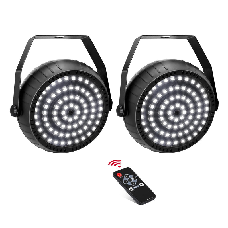 White Strobe Lights Halloween Super Bright 78 LEDs Strobe Light for Parties Sound Activated Mini DJ Strobe Light with Remote Control, Best for Room Stage Party Dance Wedding
