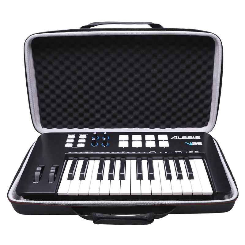 LTGEM Controller Case for Alesis V25 MKII USB MIDI Keyboard Controller Hard Storage Travel Protective Carrying Bag Alesis V25 MKII Case