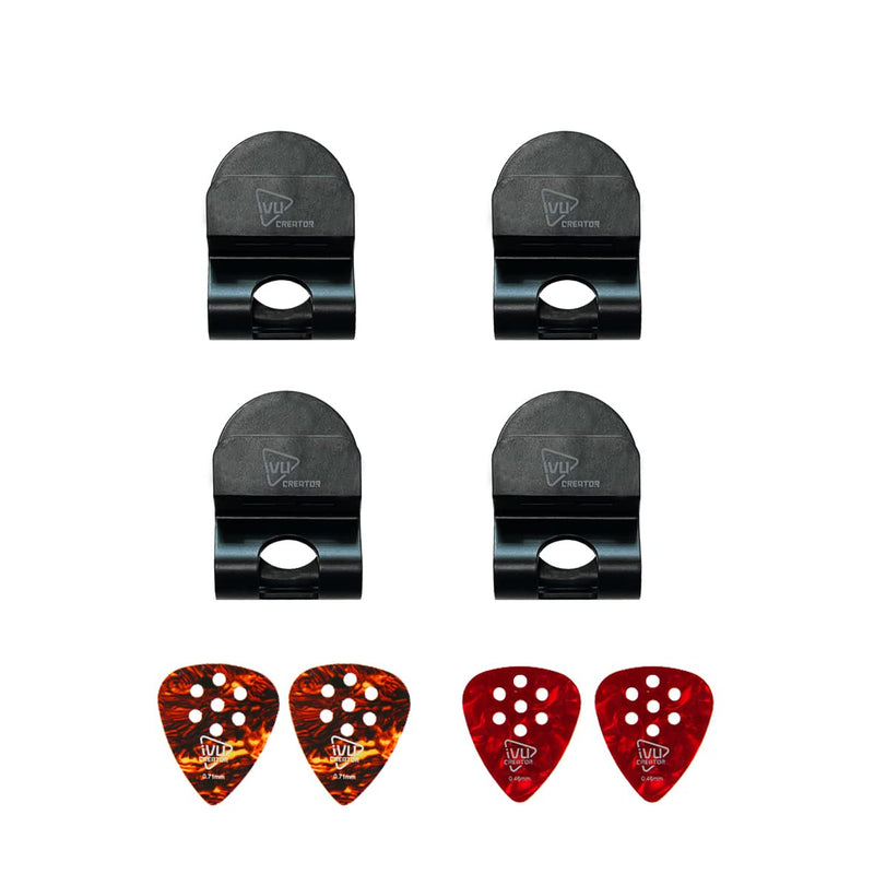Smart 3-in-1 guitar strap locks guitar strap blocks guitar pick holder with non-slip picks and cable hook