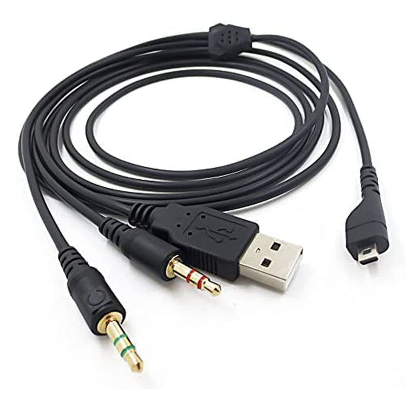 Arctis 3 Cable Arctis 5 Replacement Cord, USB Headset Cable Aux Cord Replacement for Arctis 3, Arctis 5, Arctis 7, Arctis Pro Wireless, Arctis Pro + GameDac Gaming Headset