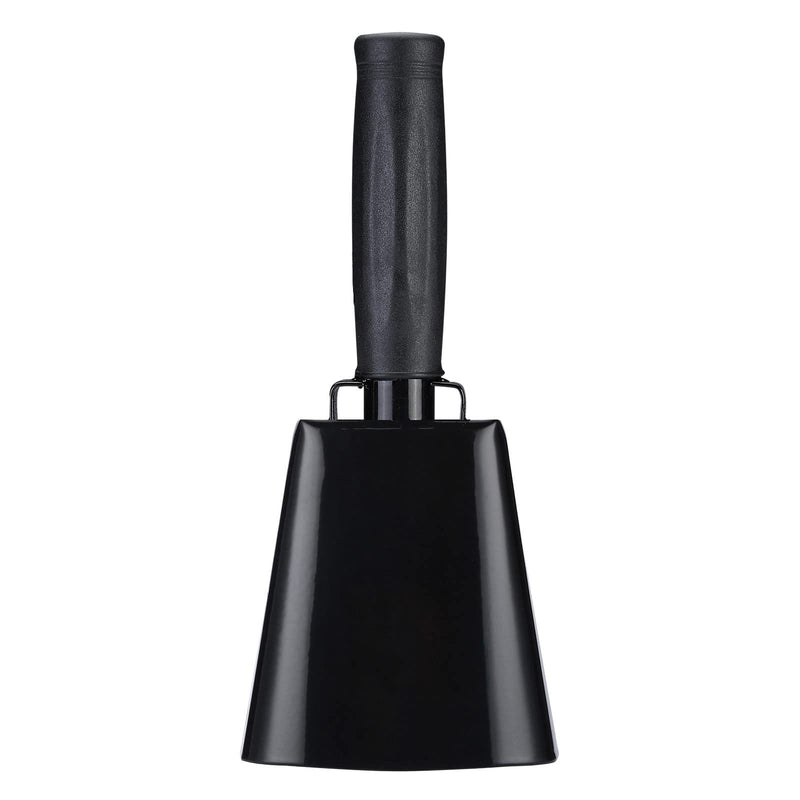 [AUSTRALIA] - 8’’ Steel Cow Bell with Handle, Noise Maker Cowbell, Cheering Loud Hand Call Bell for Sport Events Football Soccer Hockey Baseball Basketball Games Party Concert Graduations School Wedding Farm Ranch 8inch-black 