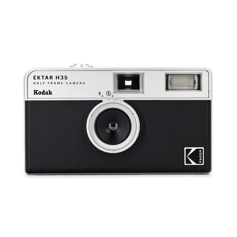 KODAK EKTAR H35 Half Frame Film Camera, 35mm, Reusable, Focus-Free, Lightweight, Easy-to-Use (Black) (Film & AAA Battery are not Included) Black