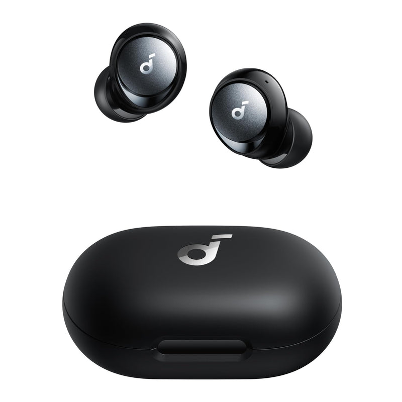 Soundcore by Anker Space A40 Adaptive Active Noise Cancelling Earbuds | Reduce Noise by Up to 98%, Ultra Long 50H Playtime, 10H Single Playtime, Hi-Res Sound, Comfortable Fit, Wireless Charge Black