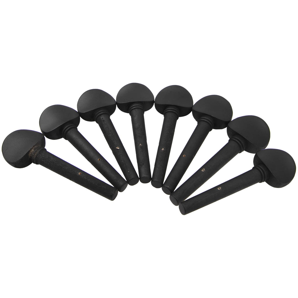 8Pcs Yootones 3/4 Wooden Cello Tuning Tuner Pegs With Predrilled Compatible with Cello Musical Instruments Accessories (3/4, Black)