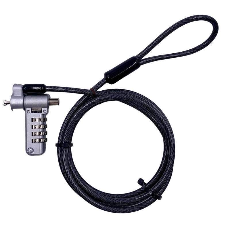 [AUSTRALIA] - Bosvision Laptop Security Cable Lock, for 3 Security Slots (K Standard, Nano and Wedge) Combination, 6.5 feet (200cm) Ø4.5mm Stainless Steel Cable 
