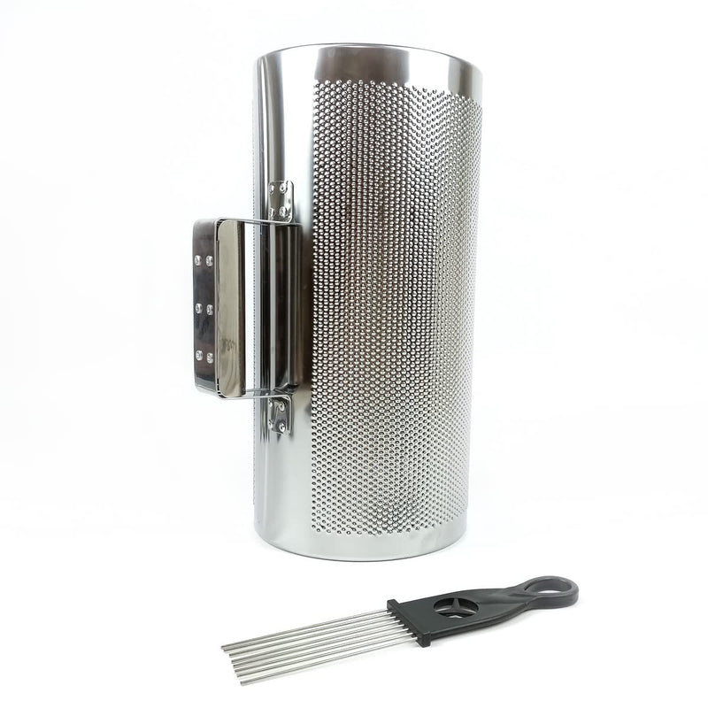 Metal Guiro Percussion Instrument Training Tool with Scraper, Latin Percussion Musical Band Accompaniment (Silver-12X6inch) Silver-12X6inch