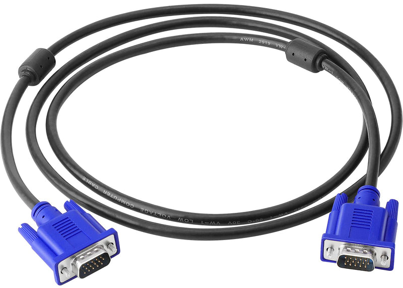PASOW VGA to VGA Monitor Cable HD15 Male to Male for TV Computer Projector (5 Feet) 5 Feet