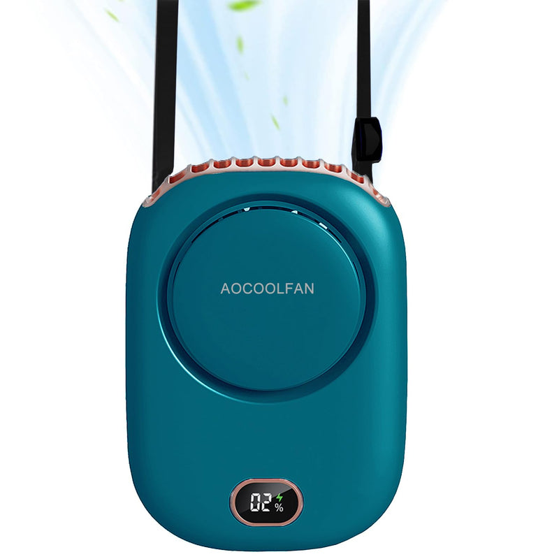Portable Neck Fan, Handheld Mini Fan Small Personal Fan, Hand Held Fan USB Rechargeable Eyelash Fan for Kids Girls Boys Woman Man Home Outdoor Travel (Blue) Blue
