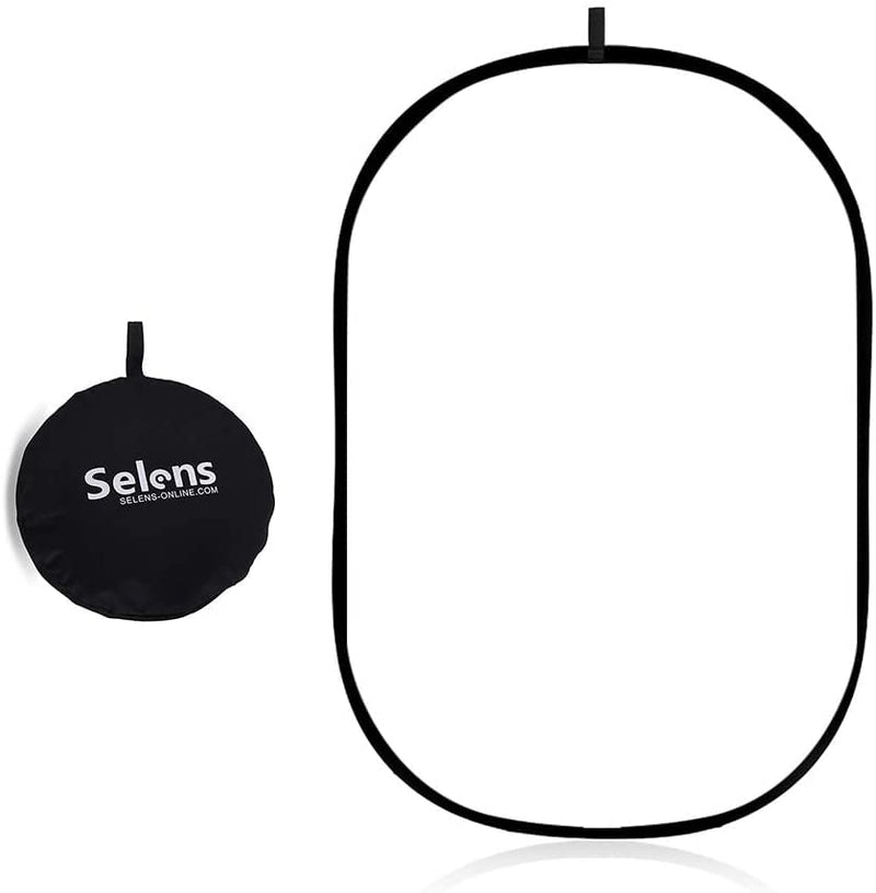 Selens 23.6x35.4in/60x90cm Oval Light Reflector Diffuser 23x35inch/60x90cm with carrying bag