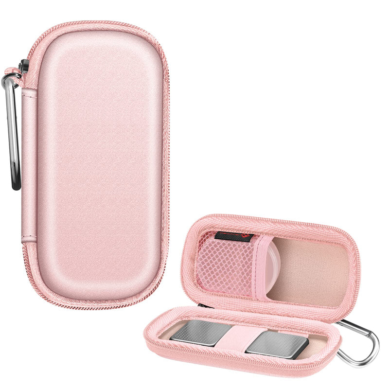 Fintie Carrying Case for Kardia Mobile and Kardia Mobile 6L EKG Device Heart Monitor - Protective Hard EVA Shockproof Storage Portable Travel Cover Bag with Pill Organizer Rose Gold