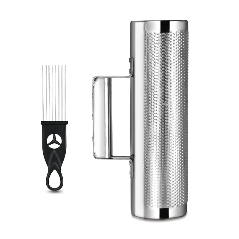 [AUSTRALIA] - Soulmate Stainless Steel 12" 4" with Scraper Guiro Professional Latin Percussion Instrument, Band Accompaniment Musical Training Tool Guiro Shaker 4''x12'' 