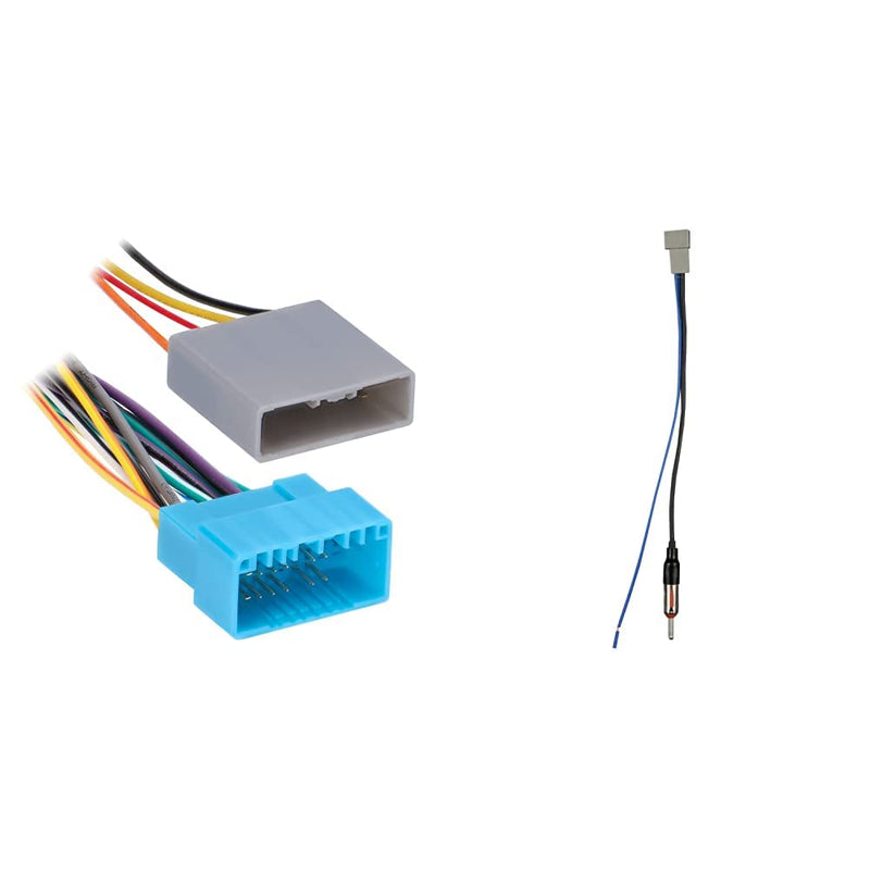 Metra 70-1727 Factory Amplifier Bypass Harness for 2006 Honda Civic Vehicles & Metra Electronics 40-HD10 Factory Antenna Cable to Aftermarket Radio Receivers for Select Honda/Acura Vehicles Harness + Cable