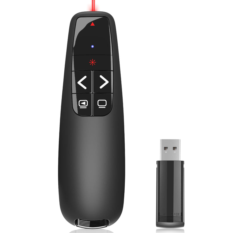 Presentation Clickers for PowerPoint, Clicker for Laptop Presentations Remote, USB Wireless Presenter Remote, Power Point Remote Clicker for Computer/Mac/PPT/Google Slide Advancer 1 Unit