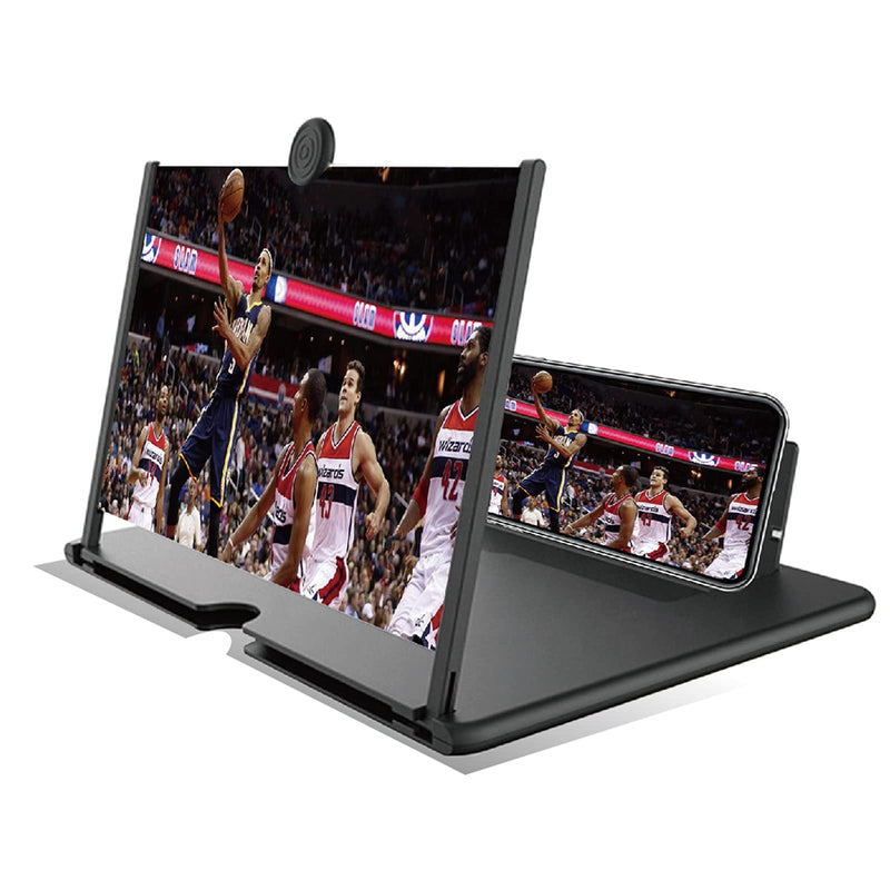 18 Inch Screen Magnifier for Cell Phone 3D Hd Phone Screen Magnifier,Portable Phone Screen Amplifier Enlarger for Movies Videos Gaming for All Smartphones 18" Black