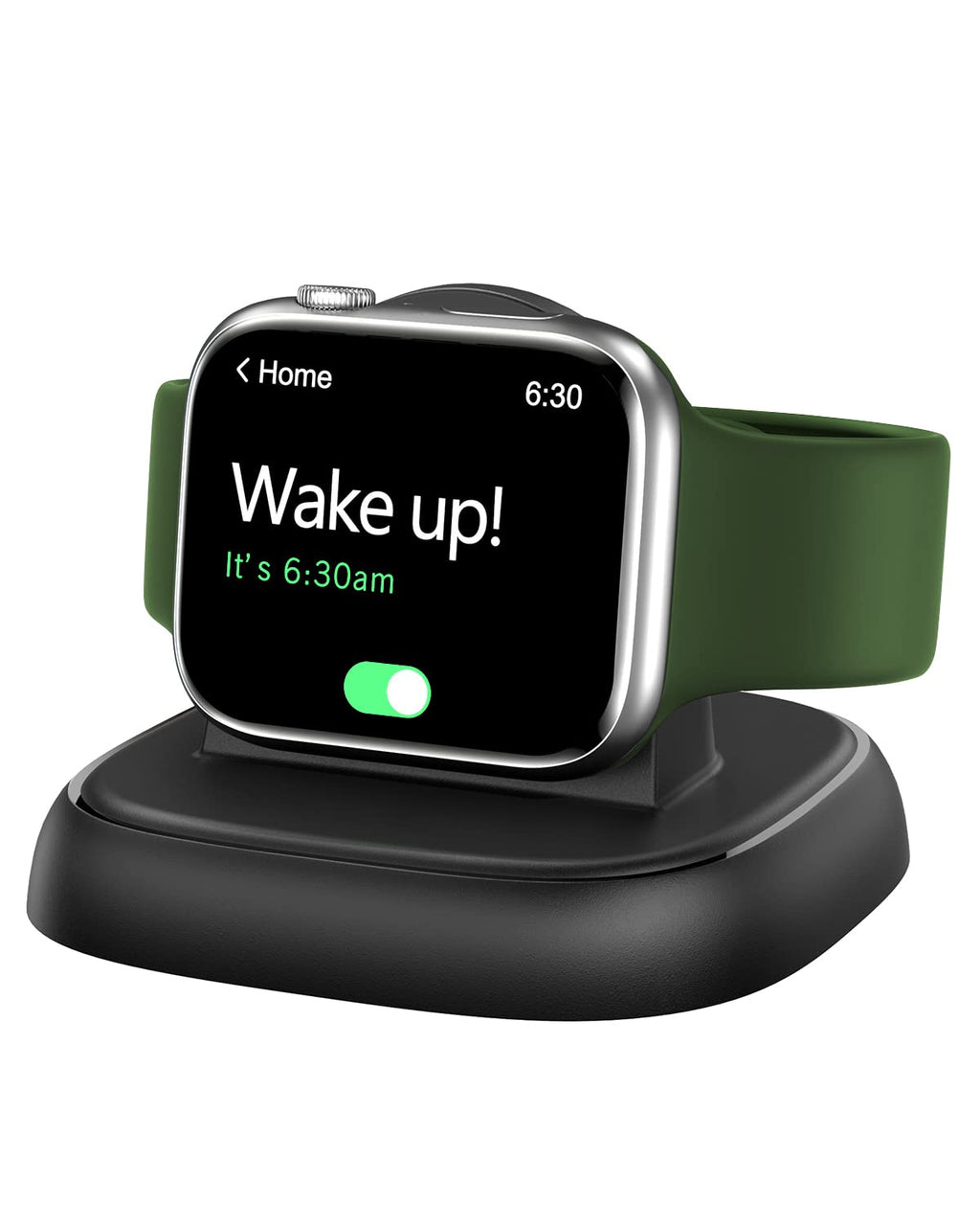 NEWDERY Charger Stand for Apple Watch, Portable Watch Charger for iWatch with USB C Cable,Fast Charging,Wireless Charging Station for iWatch Series 9/8/7/6/Ultra/5/3/2/SE, Black