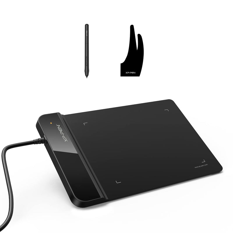 Drawing Tablet-XP-Pen G430S OSU Tablet Graphic Drawing Tablet with 8192 Levels Pressure 4 x 3 inch Ultrathin Tablet & 2-Fingers Glove (Size L) & PN01 Battery-Free Passive Stylus