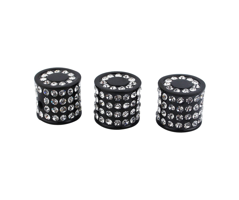 Guyker Diamond Style Guitar Bass Potentiometer Control Knobs with 6mm Dia. Shaft Pots - Stainless Steel Dome Speed Tone Volume Knob Replacement for Electric Guitar or Precision Bass - Black, CKB014