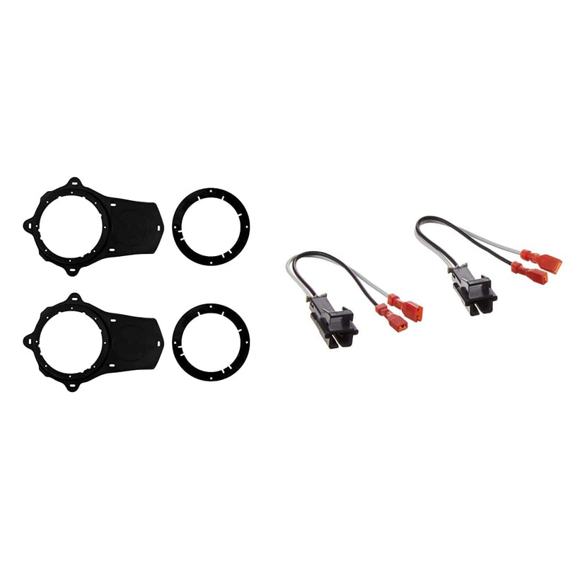 Metra 82-3013 Speaker Adapters for 1997-2004 Chevrolet Corvette & Metra 72-4568 Speaker Harness for Select 1988-UP GM Vehicles,Black Adapters + Harness