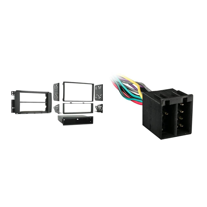 Metra 99-8715 Double DIN or Single DIN Installation Dash Kit for 2008-up Smart for Two & Metra 70-1783 Radio Wiring Harness for Smart Car Kit + Wiring Harness Standard Packaging