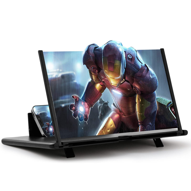 18" Screen Magnifier for Cell Phone, Phone Magnifying Screen 2023 Upgraded HD 3D Phone Screen Amplifier Phone Stand with Screen Enlarger Compatible with All Smartphones for Movies Videos Gaming