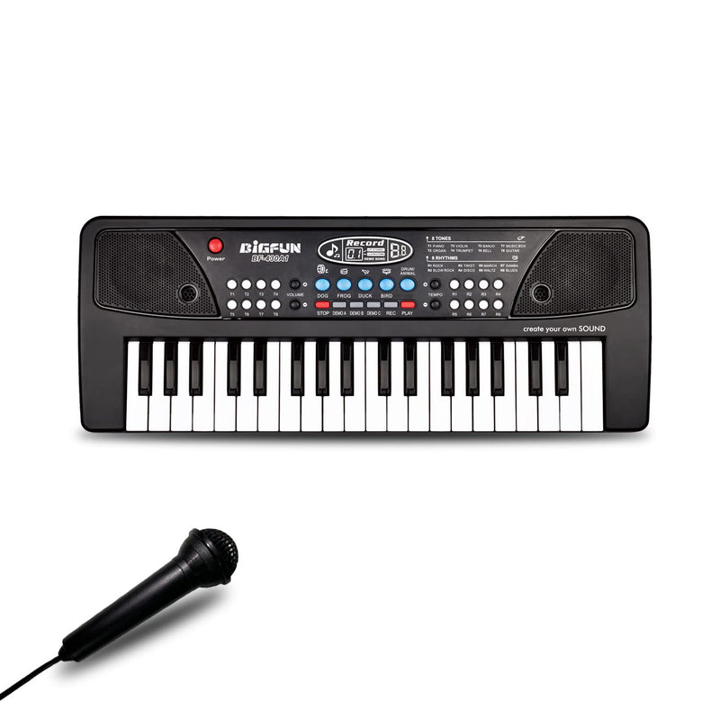 Piano Keyboard for Kids, EOOLEOW 37 Keys Portable Electronic Piano for kids with Microphone - Music Keyboard Piano Toys for 3 4 5 6 7 8 9 Year Old Boys and Girls (Black) Black