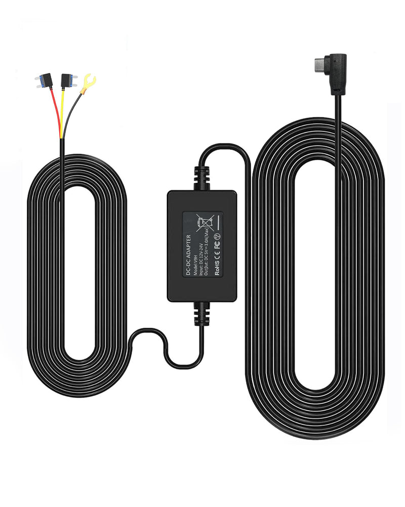 [AUSTRALIA] - REDTIGER F7N Dash Cam Hardwire Kit, 21.3ft USB C Port Hard Wire Kit for Dashcam,Converts 12V-24V to 5V/2.5A Low Voltage Protection 