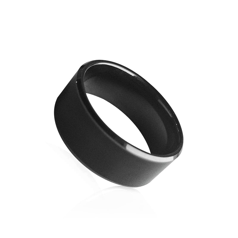 RFID Rewritable Dual Frequency In One ID T5577&IC CUID Black Ceramics Smart Finger Ring Wear for Men or Women 125khz+13.56mhz 20mm