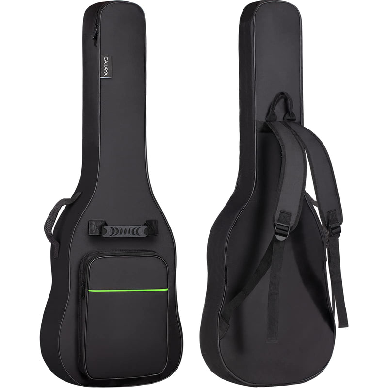 CAHAYA Electric Guitar Bag Gig Bag 0.3in Thick Padding Backpack Soft Electric Guitar Case Green CY0293