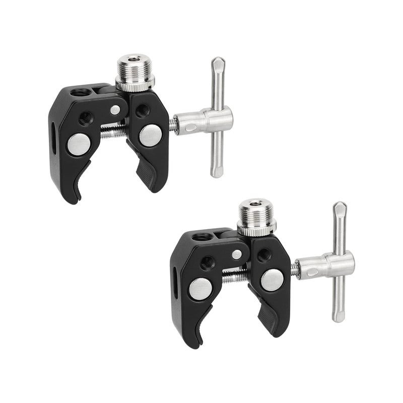 CAMVATE Super Crab Clamp with 5/8"-27 Thread Adapter for Microphones (2-Pack) - 3124