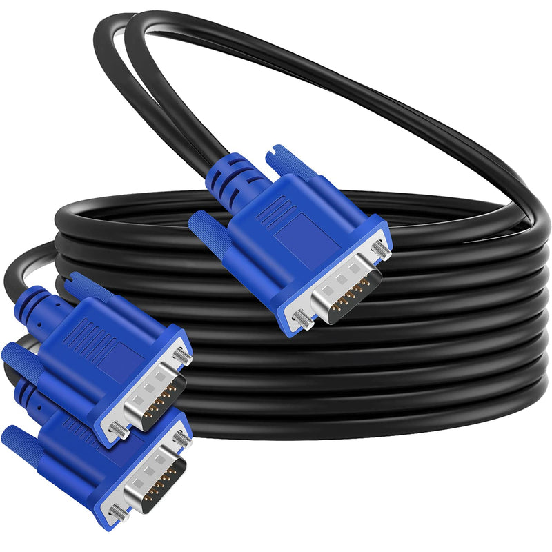 [AUSTRALIA] - PASOW VGA Splitter Cable Dual Monitor Y Adapter Video Cord 1 Male to 2 Male Screen Duplication Support 1080P Full HD for projectors, HDTVs, Monitors (6ft) 6ft 
