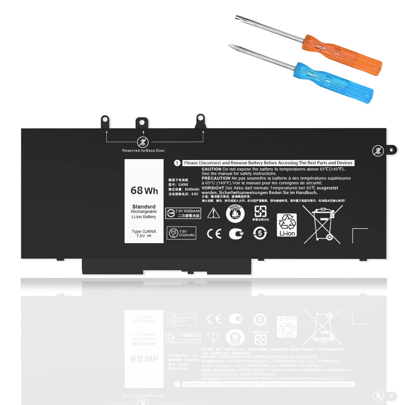 68WH GJKNX Dell Battery Replacement for Dell Latitude 5480 5580 5280 5288 5488 5590 5591 5490 5491 5495 E5480 E5580 E5490 E5590 Precision 15 3520 3530 Series GD1JP DY9NT 5YHR4 451-BBZG 7.6V 4-Cell GJKNX Battery
